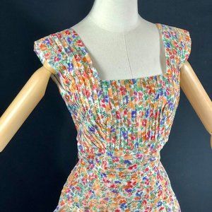 summer voile flower dress / garden party formal co